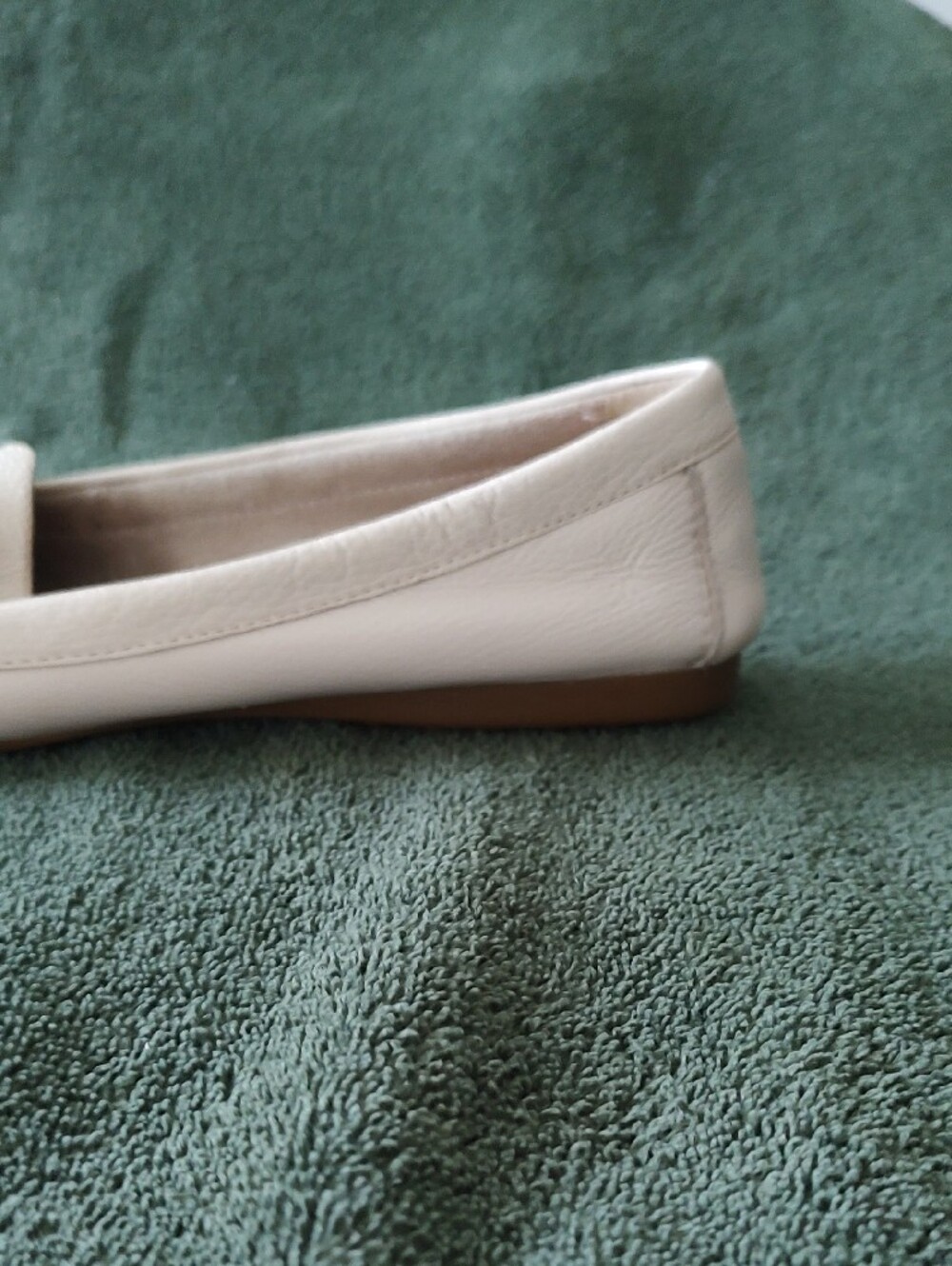 Coach Women's Ivory Leather Slip-On Loafers - Picture 5 of 9